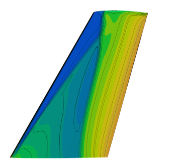 Lamda Shape Pressure Contour on Upper Surface